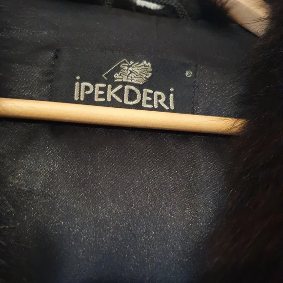 leather and fox fur trim women cape,coat, jacket, size L-XL - Picture 3 of 10